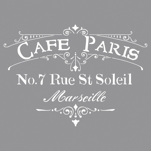 [R38904000] Sjabloon Café Paris, 30x30 cm