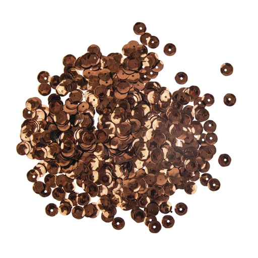 [R39270#05] Paillettes bombées, 6mm ø, brun foncé, boîte 4000pces