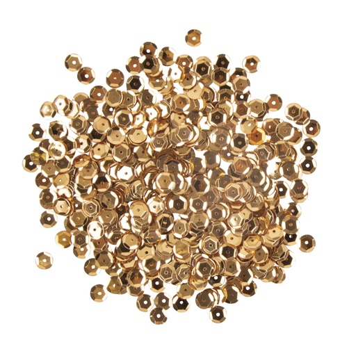 [R39270#06] Paillettes bombées, 6mm ø, or, boîte 4000pces