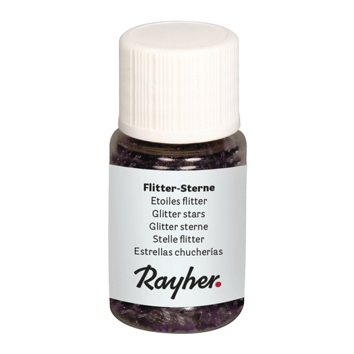 [R39377#314] Etoiles flitter, ø 3mm, violet, PET, flacon 10ml