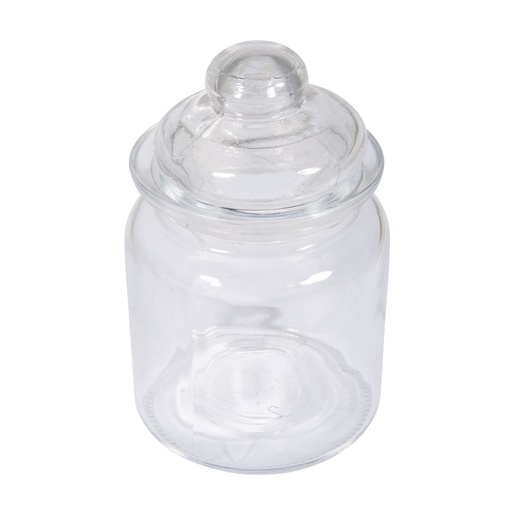 [R46049000] Glazen pot met glasdeksel, 8cm ø, 12,5cm, 280ml, opening ø5,5cm