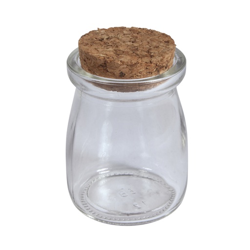 [R46213000] Récipient verre av.couvercle liège, ø5cm, 7cm, 100ml, ouverture 4cm