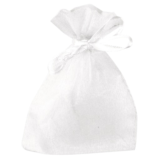 [R8700002] Organza-zakjes, wit, 7,5x10 cm, zak à 6 stuks