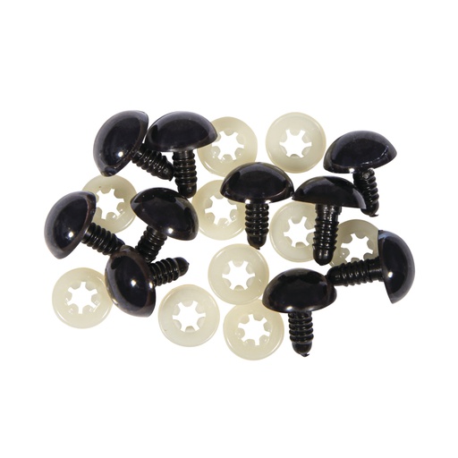 [R8911305] Yeux de sécurité en plastique brun ø 18mm, sac 10pc