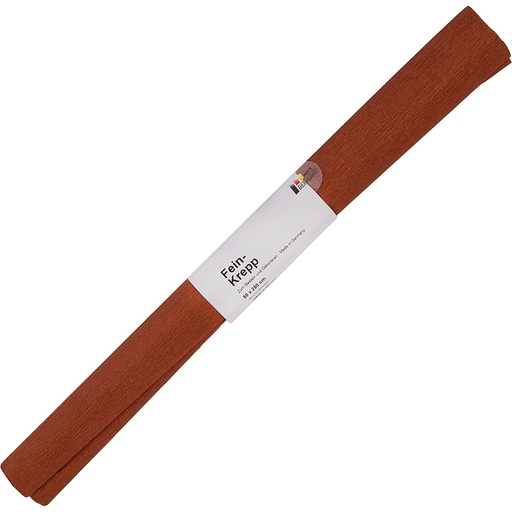 [2320#61] Papier crêpon, rouleau 50cmx2,5m, brun châtaigne