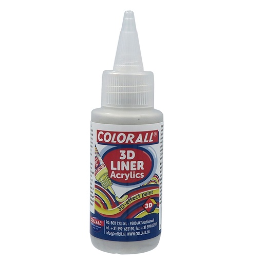 [0066#74] Colorall Acrylics 3D‐Liner, Fles 50ml, zilver
