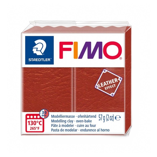 [S8010L#749] Fimo leather-effect boetseerklei, 57gr - roest
