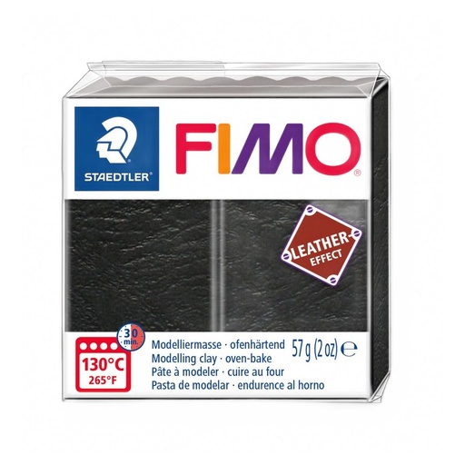 [S8010L#909] Fimo leather-effect 57 g noir