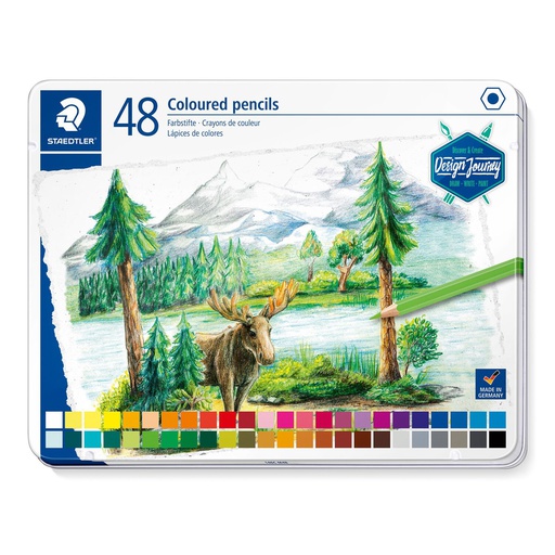[S146CM48] Staedtler kleurpotloden DJ, metalen etui 48st, Kleurassortiment