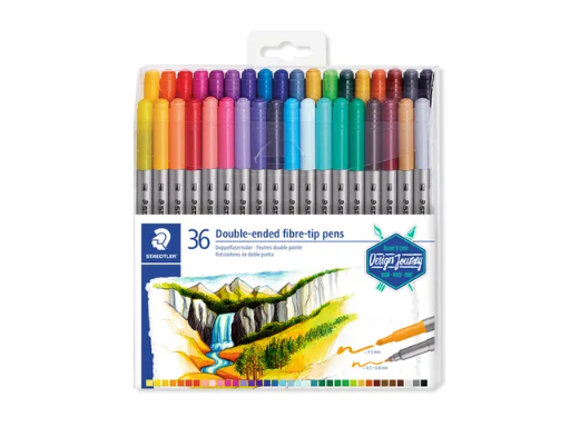 [S3200TB36] Staedtler feutre à double pointe - set 36 pc Design Journey
