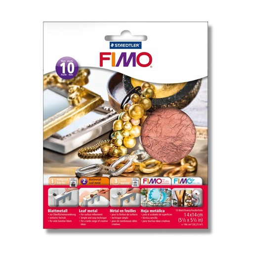 [S8781#26] Fimo bladmetaal 10 vel 14x14cm, Koper