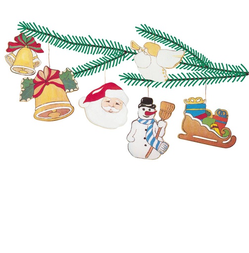 [PB8#431] Bouwkit hout, Christmas tree decoration 1