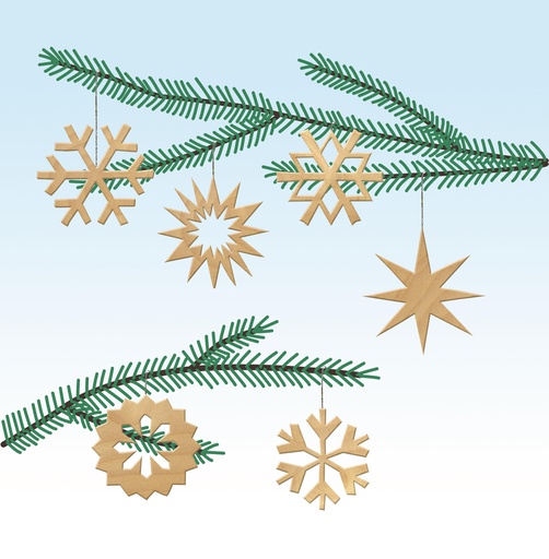 [PB8#433] Bouwkit hout, Christmas tree decoration 3