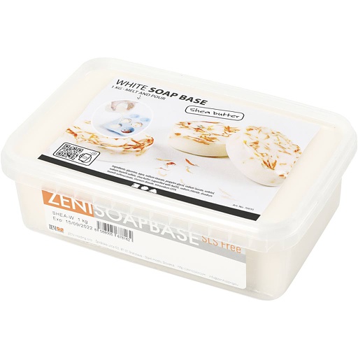 [CR70035] Shea boter zeepbasis, wit, 1 kg