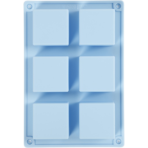 [CR371811] Siliconenvormen, lichtblauw, H: 2,5 cm, L: 21,5 cm, B: 14,5 cm, 60 ml, 1 stuk