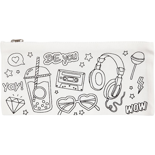 [CR499907] Etui, afm 11x23 cm, 210 gr, wit, 1 stuk