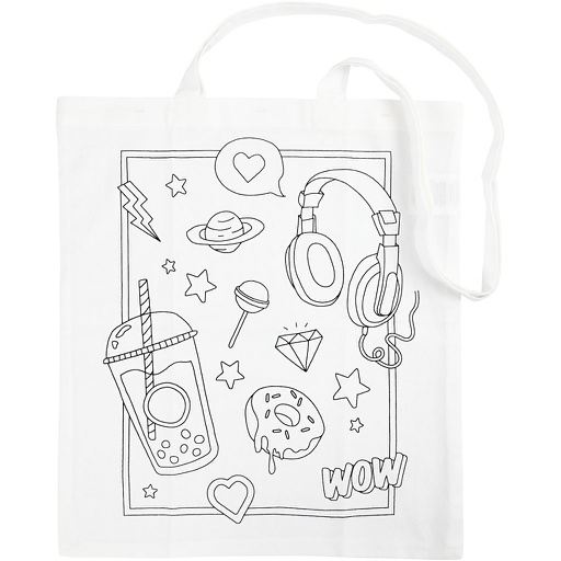 [CR499908] Draagtas, afm 38x42 cm, 130 gr, wit, 1 stuk
