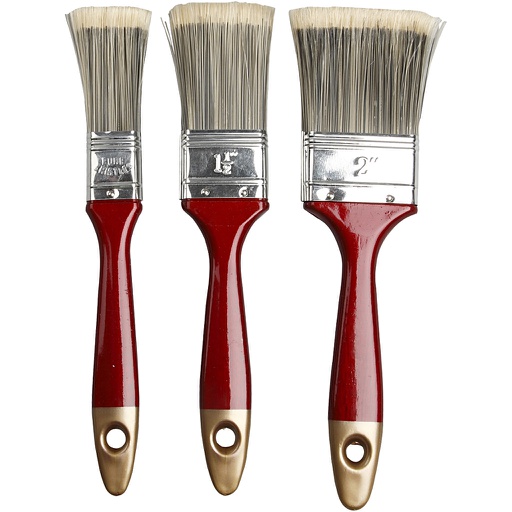 [CR10244] Vernis kwasten, B: 2,5-4,5 cm - 3 stuks