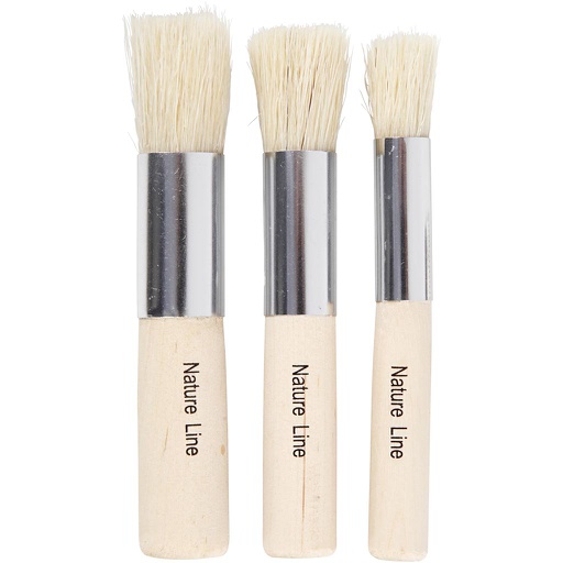 [CR10404] Tamponeerkwasten, L: 10 cm, d 11+14+17 mm, B: 11-17 mm, rond, 3 stuk/ 1 doos
