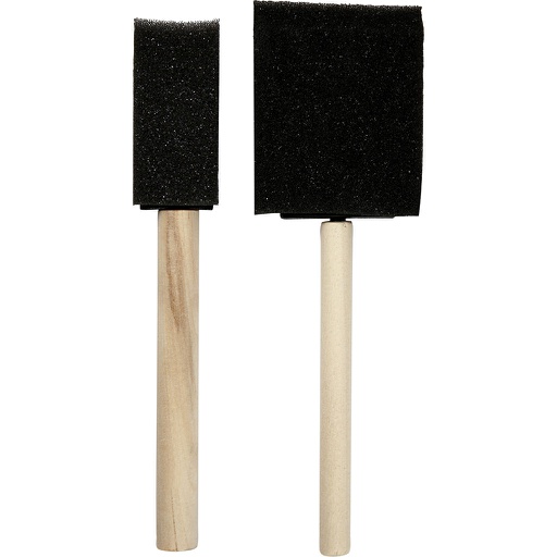 [CR10447] Schuimpenselen, L: 15,5-16 cm, B: 25+50 mm, 2 stuk/ 1 doos