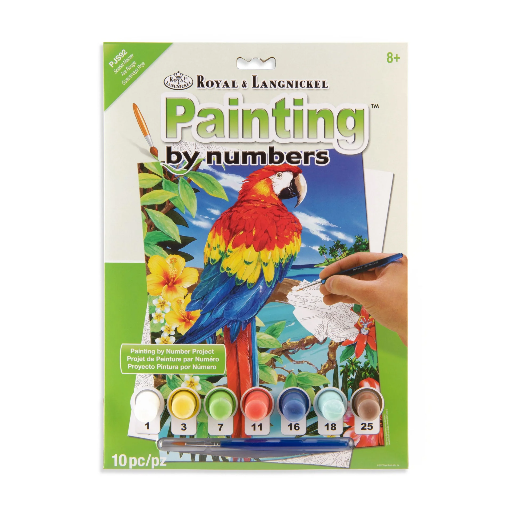 [RB-PJS#92] Painting by Numbers 225x305mm, Scarlet Macaw