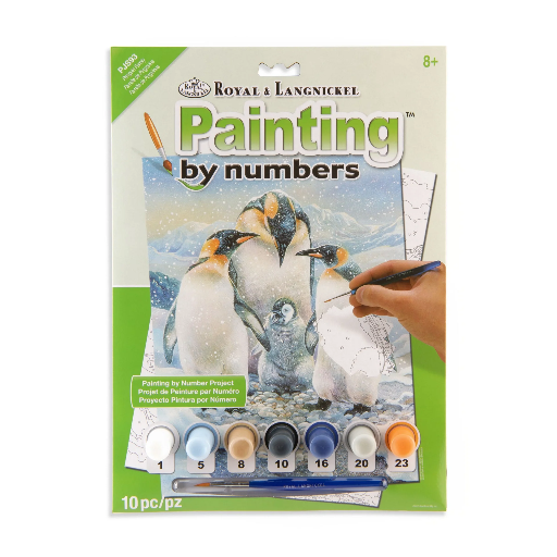 [RB-PJS#93] Painting by Numbers 225x305mm, Penguin Family