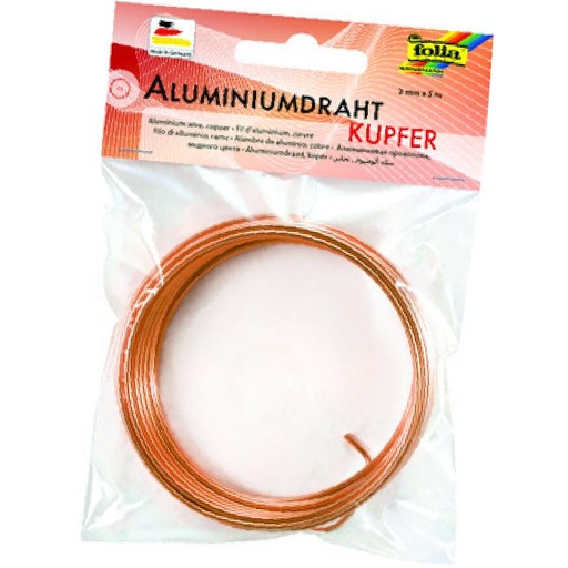 [FOL796#44] Aluminiumdraad 2 mm, 5 m - Koper