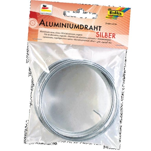 [FOL796#60] Fil aluminium, 2mmx5m, argent