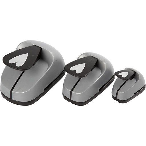 [CR11287] Perforatrices fantaisie coeur dim.25+49+75mm, 3 pc 