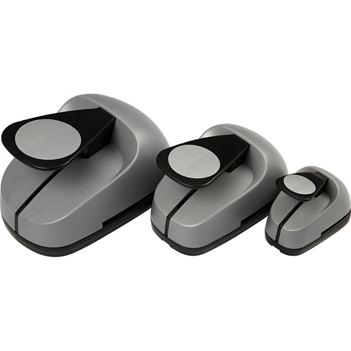 [CR11289] Perforatrices fantaisie, cercle, dim. 25+49+75 mm, 3 pièce/ 1 Pq.