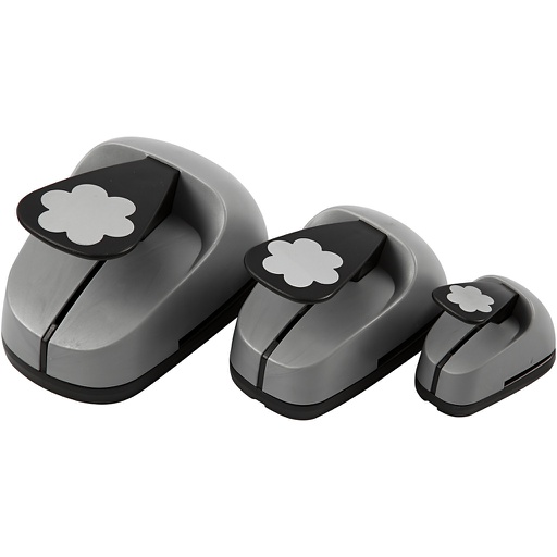 [CR112950] Perforatrices fantaisie, fleur, dim. 25+49+75 mm, 3 pièce/ 1 Pq.