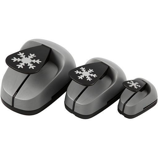[CR112960] Perforatrices fantaisie, Flocons de neige, dim. 25+49+75 mm, 3 pièce/ 1 Pq.