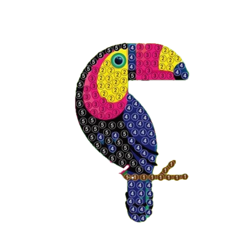 [CAMK#35] Crystal Art sticker 9x9 cm, Toucan (+pen+wax+tray)