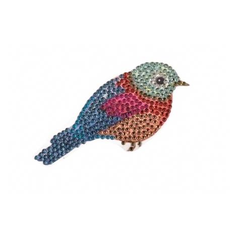 [CAMK#53] Crystal Art Sticker 9x9cm, Bird (+pen+wax+tray)