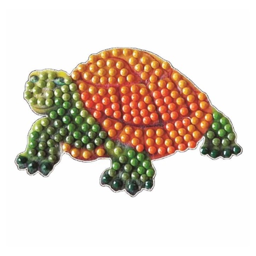 [CAMK#68] Crystal Art Sticker 9x9cm, Turtle Dream (+pen+wax+tray)