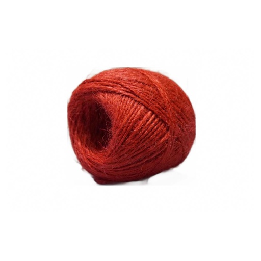 [3142#RO] Jutekoord 2-draads bol 100 gr, Rood