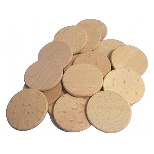 [054290] Schijfjes blanco Ø 55 mm, 10 stuks - Beukenhout