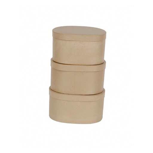 [DE-BTS#905] Décopatch Boîtes BTS "lot 3 boîtes ovales" (28x22x15/30x24x15 cm)