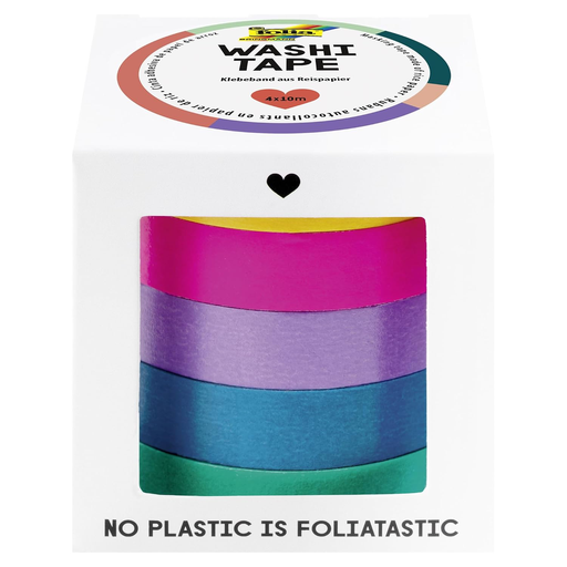 [FOL264#38] Washi Tape Set 5pces COLOUR BASIC, 5x 10mmx10m