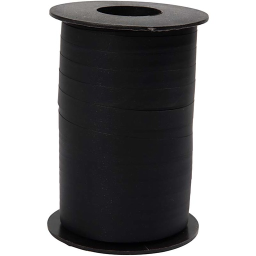 [CR20033] Cadeaulint, zwart, B: 10 mm, matt, 250 m/ 1 rol