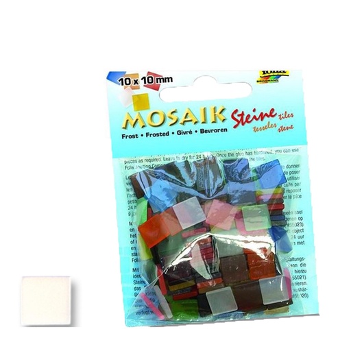 [FOL582#00] Mozaïek tegels FROST, 45g, 10x10mm, 190 delen, wit*