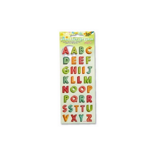[FOL19203] Briljante stickers ABC, 10x23cm, 1 vel - 34 stickers