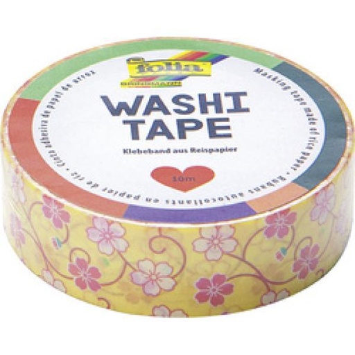[FOL260#29] Washi Tape, 15mmx10m, Couronne de fleurs vert