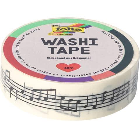 [FOL260#41] Washi Tape, 15mmx10m, Muzieknoten