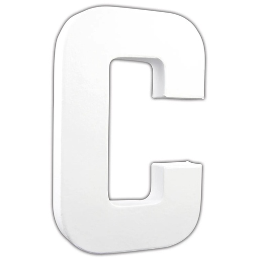 [DE-ABC#702] Décopatch Alfabet groot Letter 20,5cm, C. - Wit