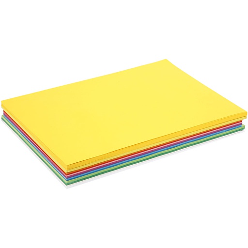 [CR21433] Papier cartonné printemps, A3, 297x420 mm, 180 gr, couleurs assorties, 300 flles ass./ 1 Pq.
