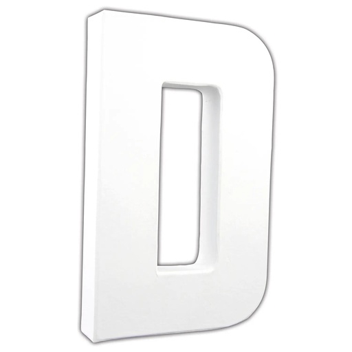 [DE-ABC#703] Décopatch Alfabet groot Letter 20,5cm, D. - Wit