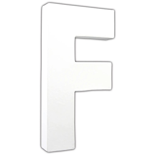 [DE-ABC#705] Décopatch Alfabet groot Letter 20,5cm, F. - Wit