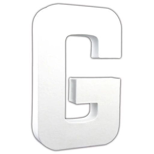 [DE-ABC#706] Décopatch Alfabet groot Letter 20,5cm, G. - Wit