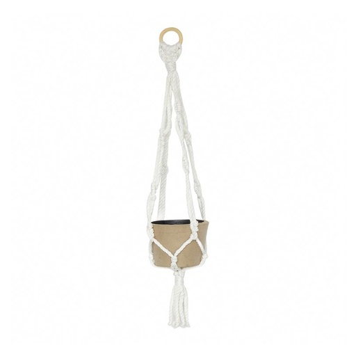 [DE-HD#069] Décopatch Deco - Grande suspension macramé avec cache-pot